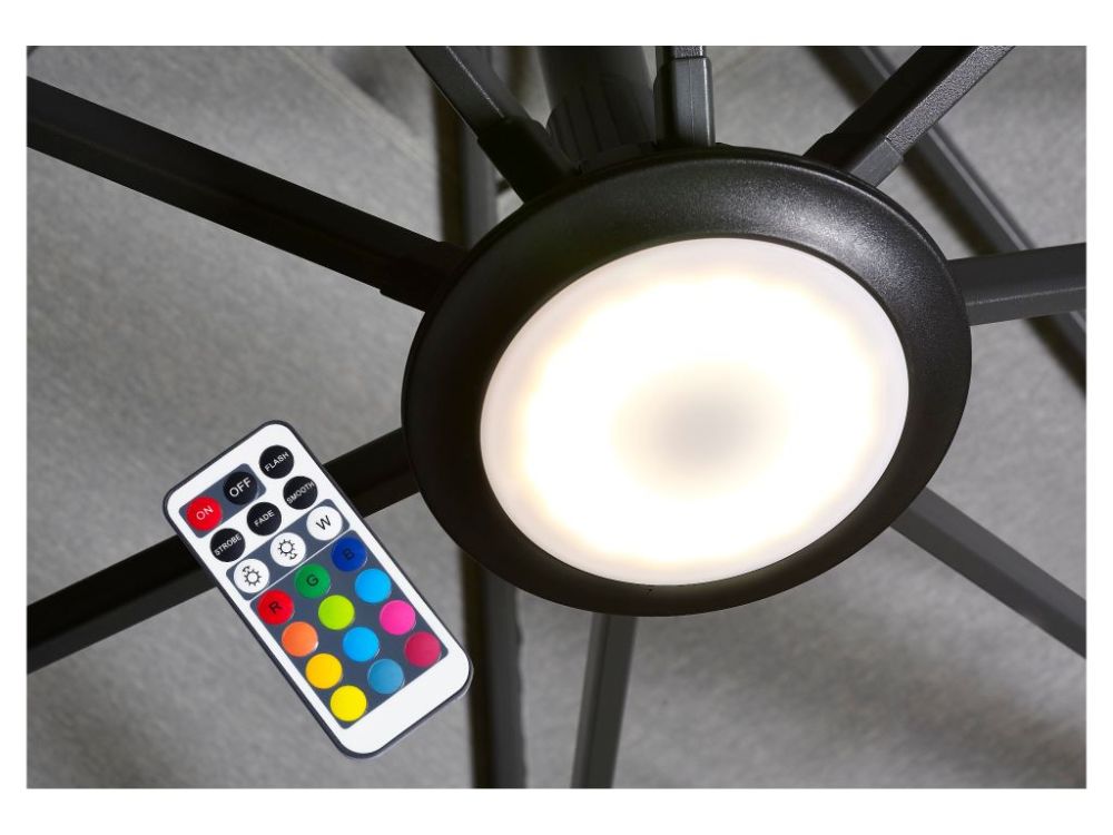 Platin LED Sonnenschirm Lampe Multi-Colour